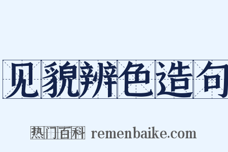见貌辨色造句是什么意思的图片